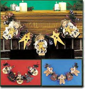 Wood Holiday Garland