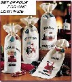 Set of 4 Holiday Bottle Bags